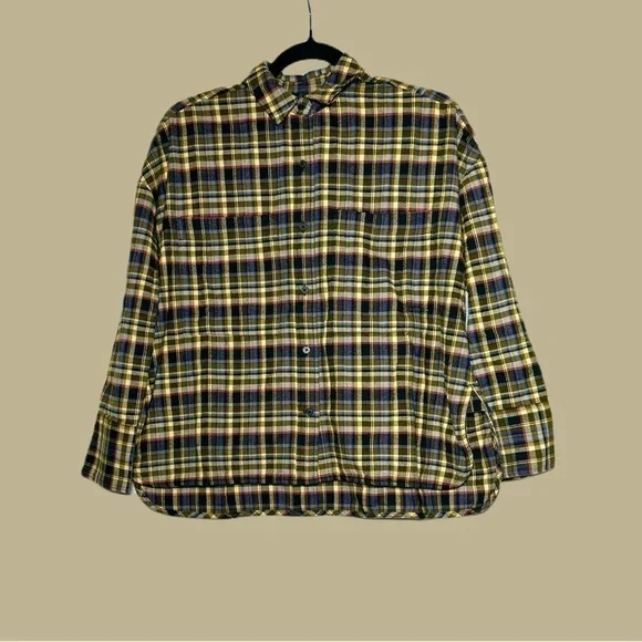 NWT Everlane Boxy Button-Down Plaid Soft Flannel Shirt, Oversized, Size Small - Picture 8 of 16